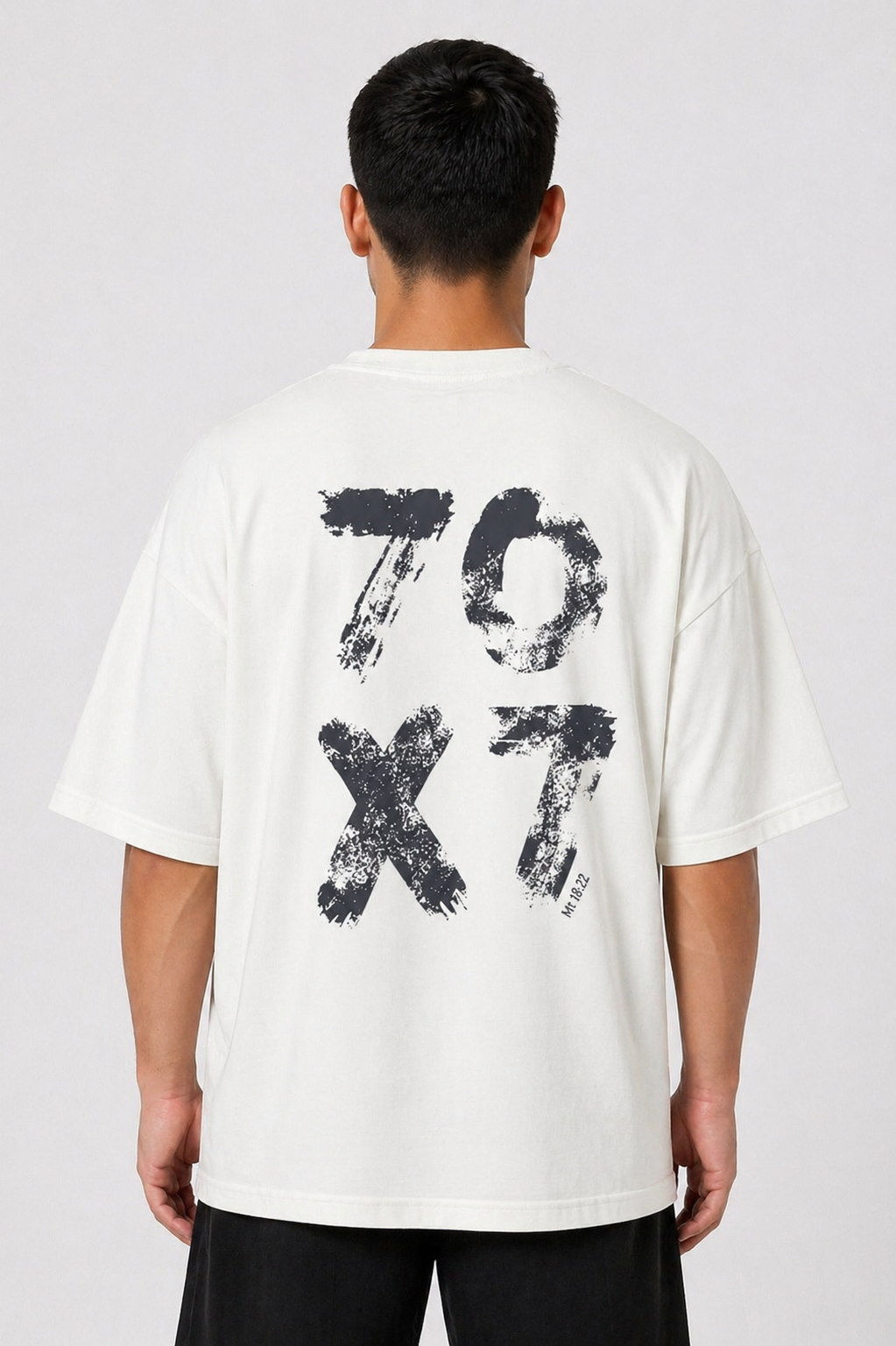 Camiseta Oversized 70x7 – Fé Sem Limites