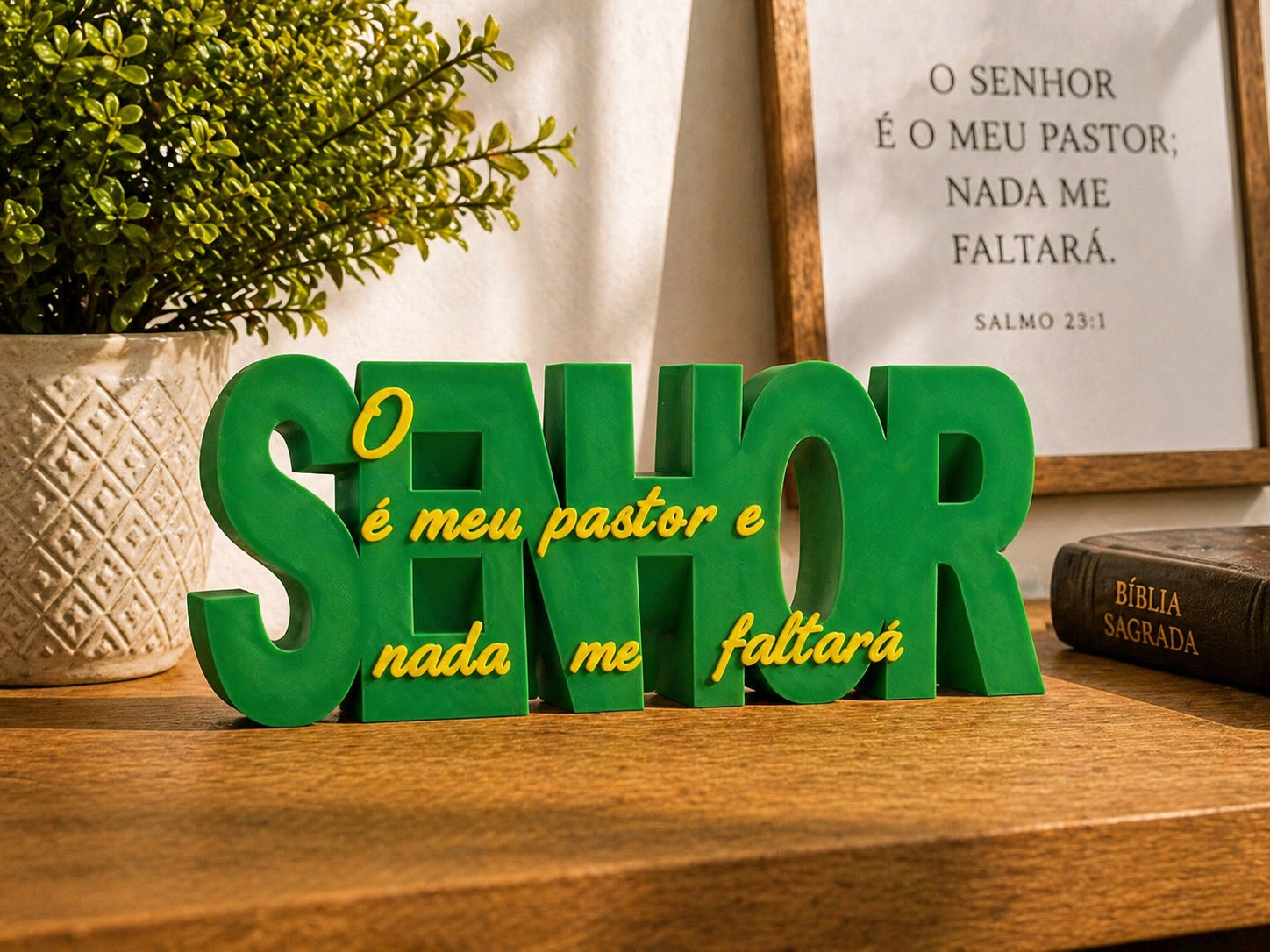 O Senhor é Meu Pastor – Decoração de Mesa em 3D