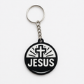 Chaveiro Jesus com Cruz – Símbolo de Fé em 3D
