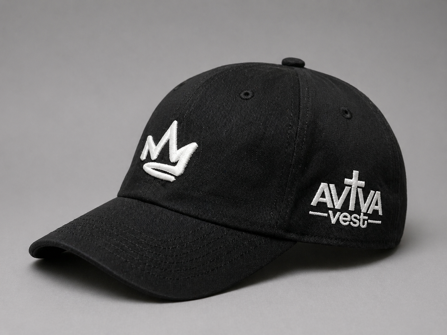 Boné Crown Faith – Estilo Cristão com Coroa Bordada | Ajustável Premium