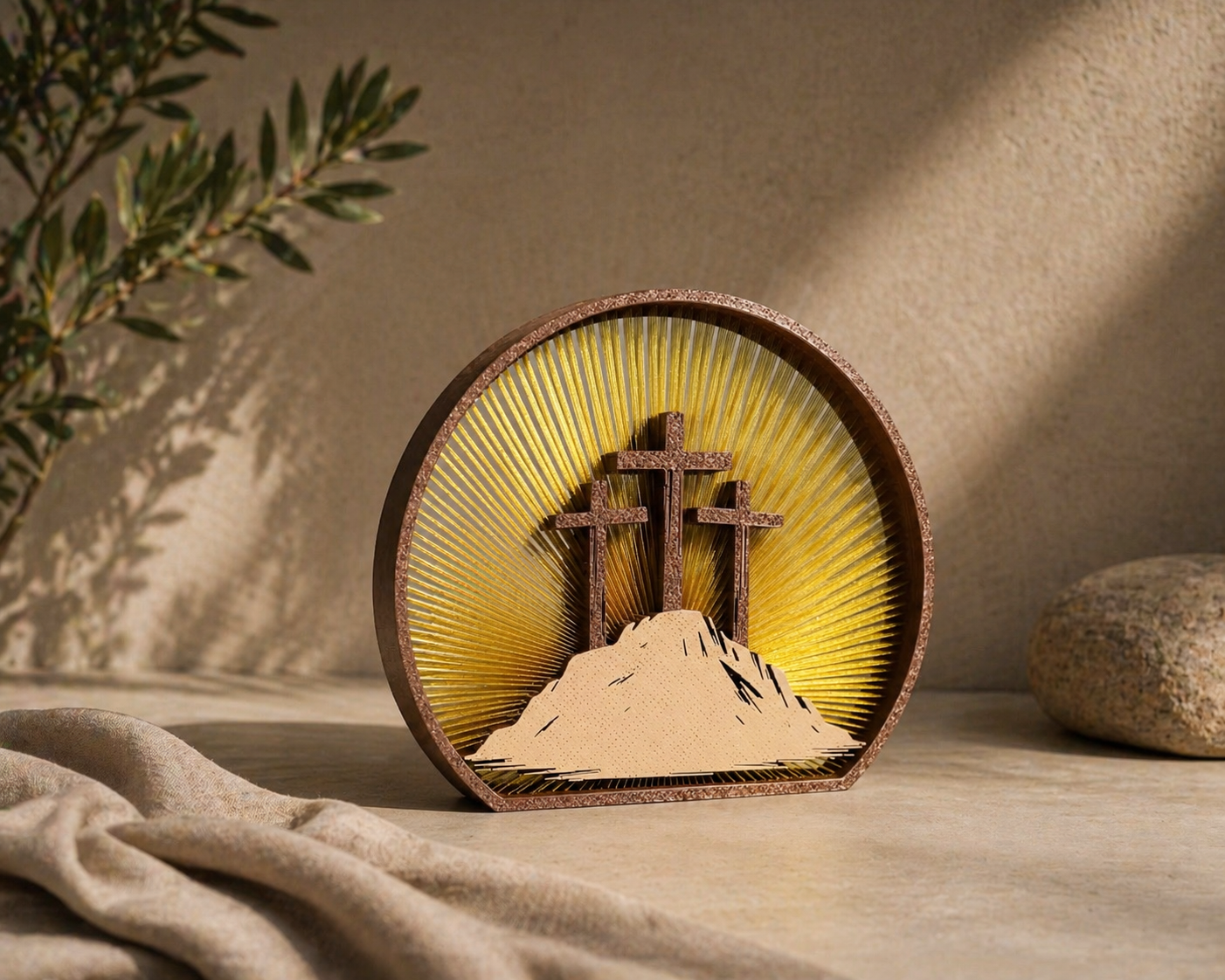 Decoração Três Cruzes – Símbolo de Fé para Seu Ambiente