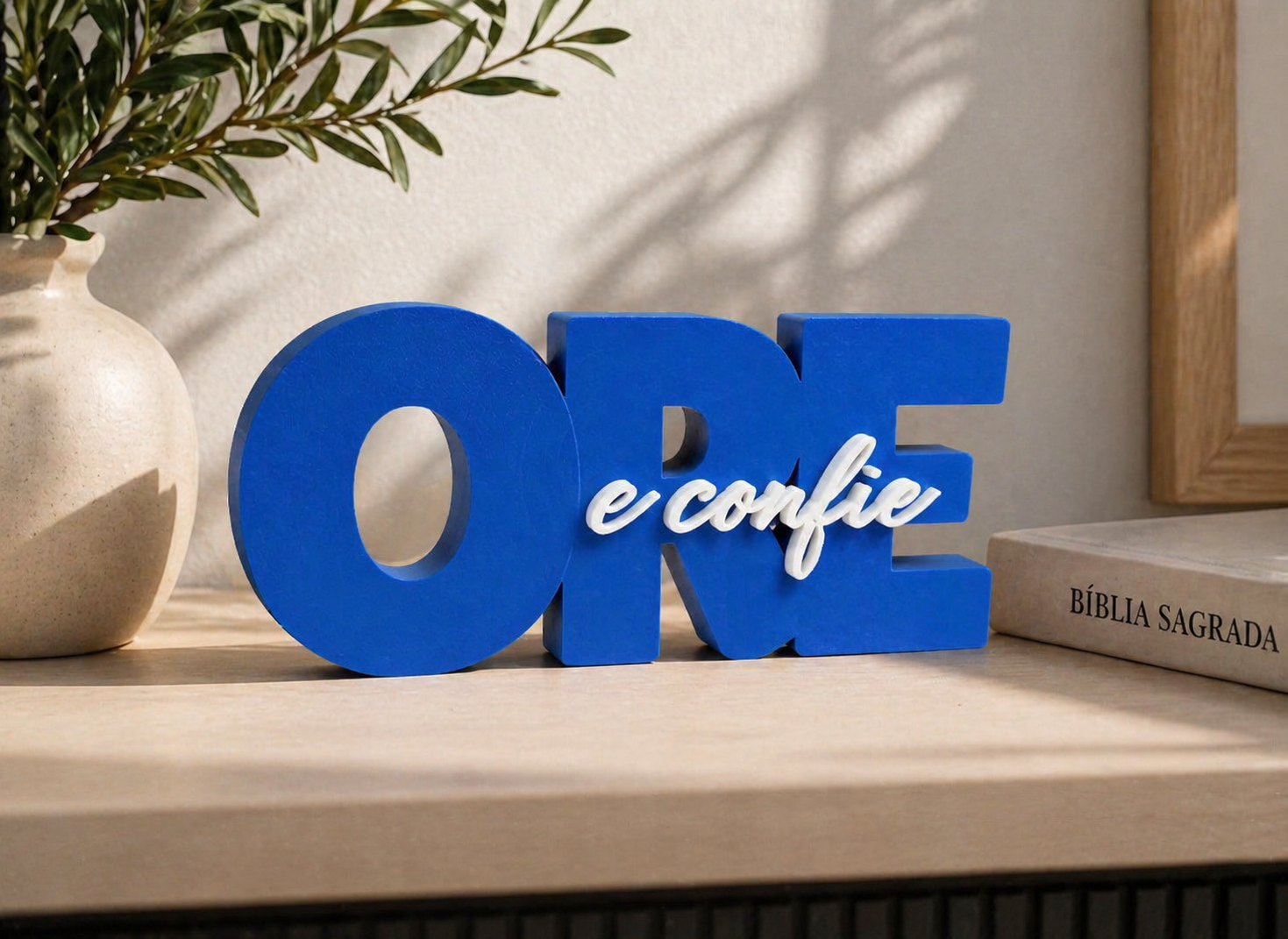 Decoração de Mesa “Ore e Confie”